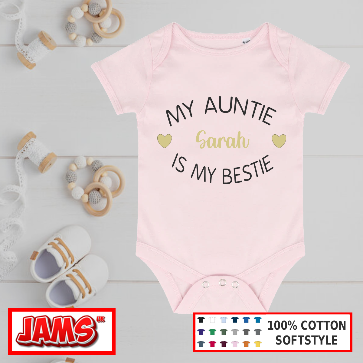 Personalised Baby Grow – Any Name & Relationship – Baby Grow