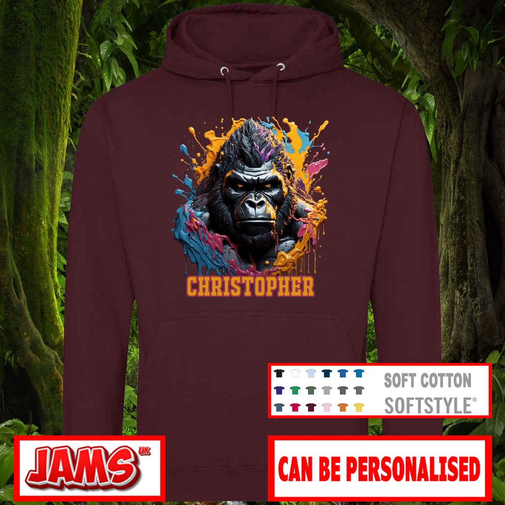 Gorilla Hoodie Personalised