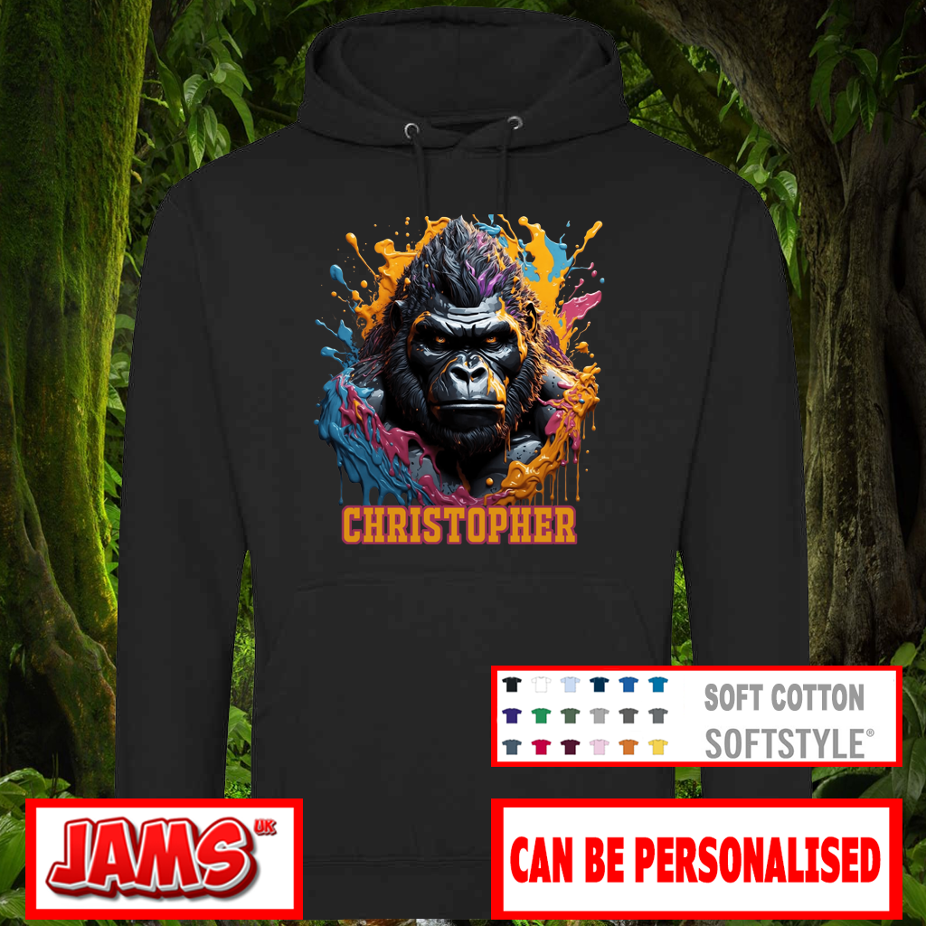 Gorilla Hoodie Personalised