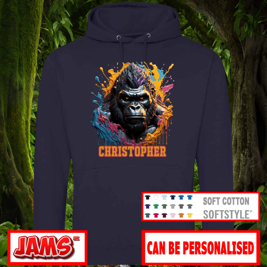 Gorilla Hoodie Personalised