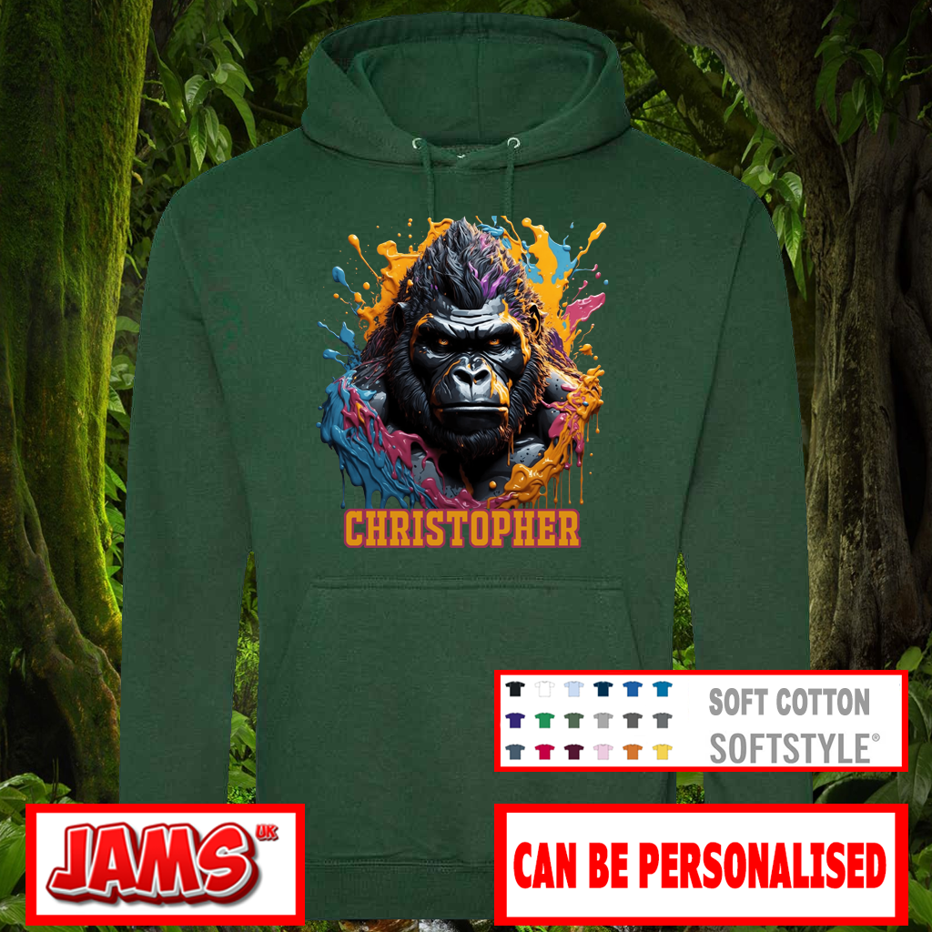 Gorilla Hoodie Personalised