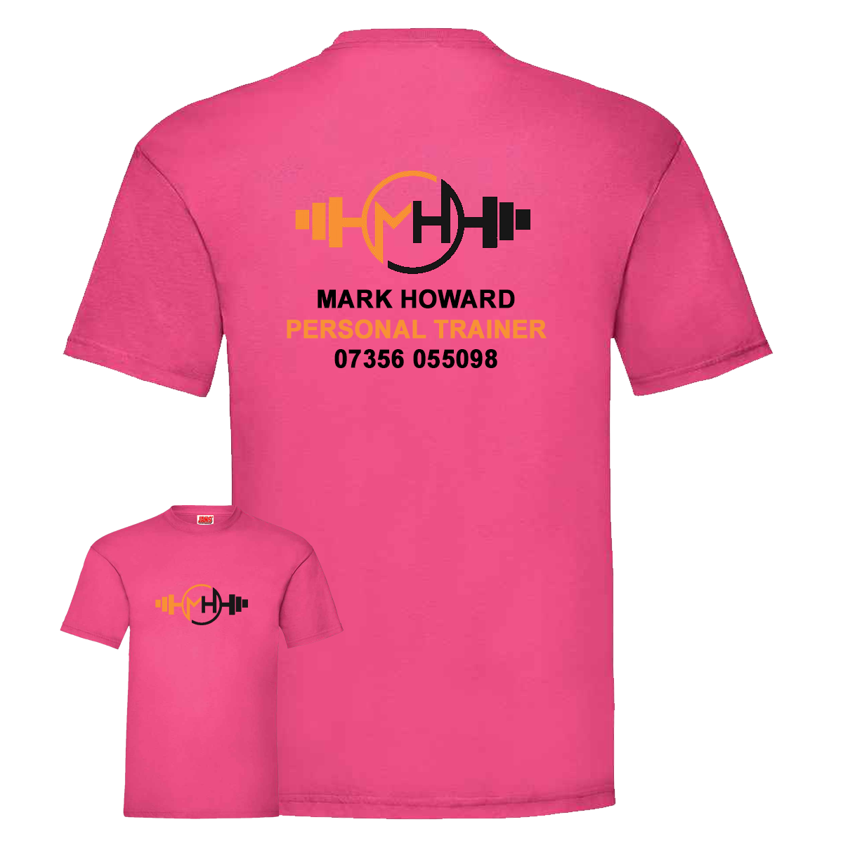 Personal Trainer Tee With Your Logo Front & Back - Ladies Fit