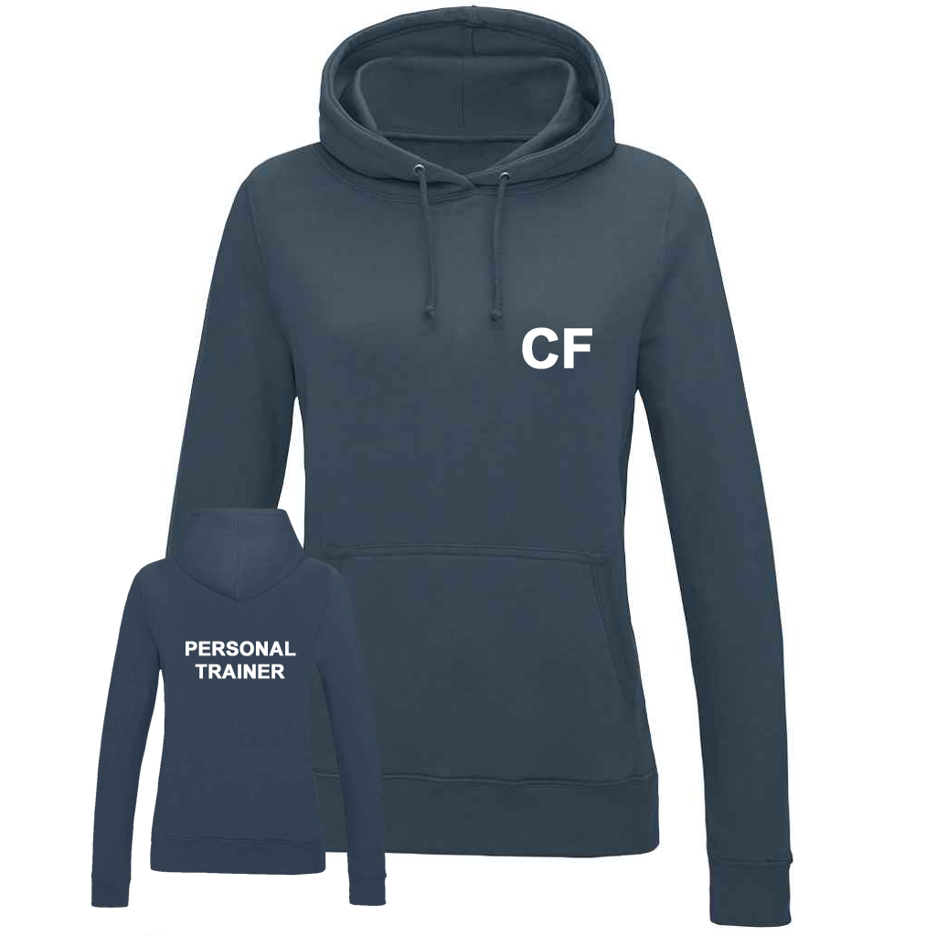 Personal Trainer Hoodie With Initials - Ladies Fit