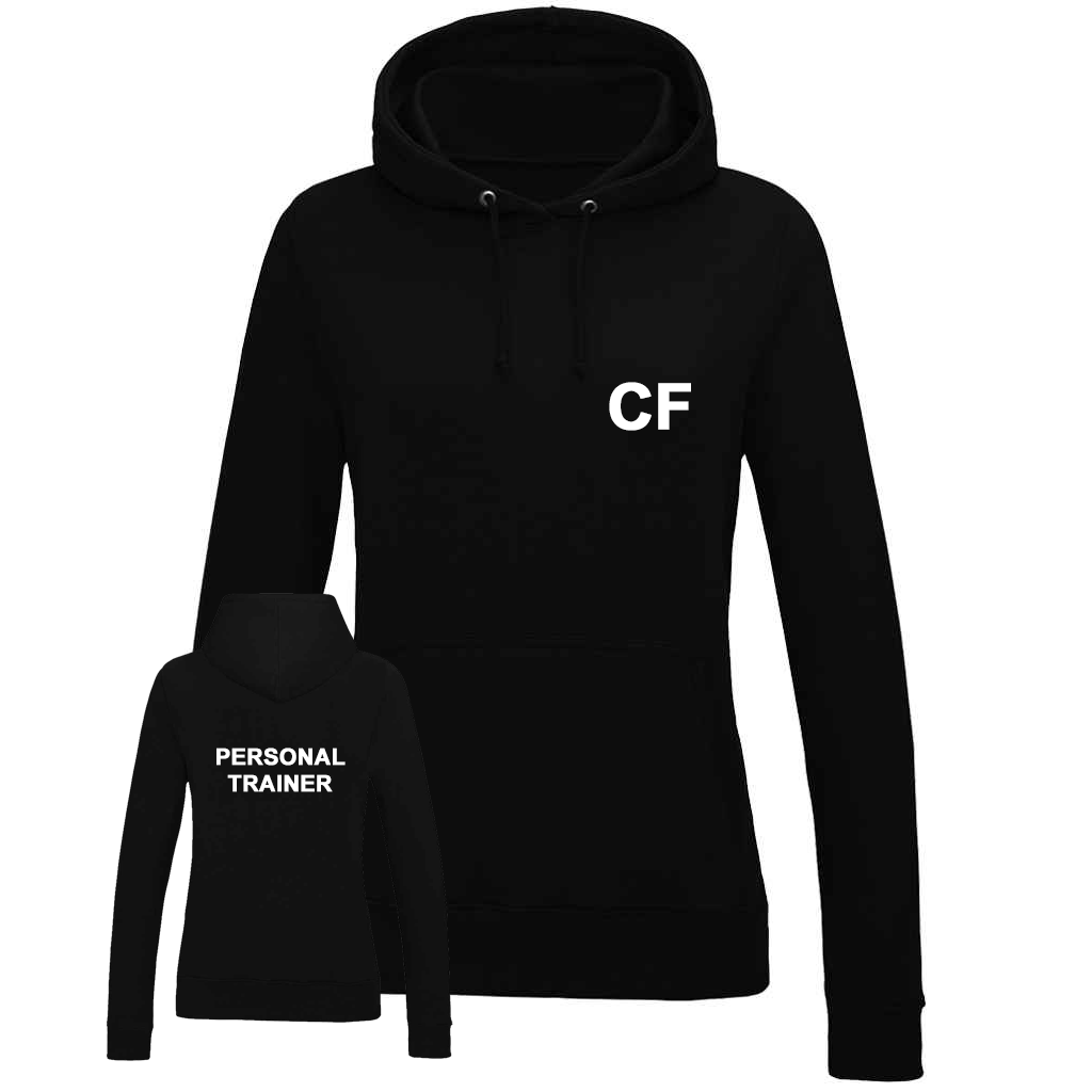 Personal Trainer Hoodie With Initials - Ladies Fit