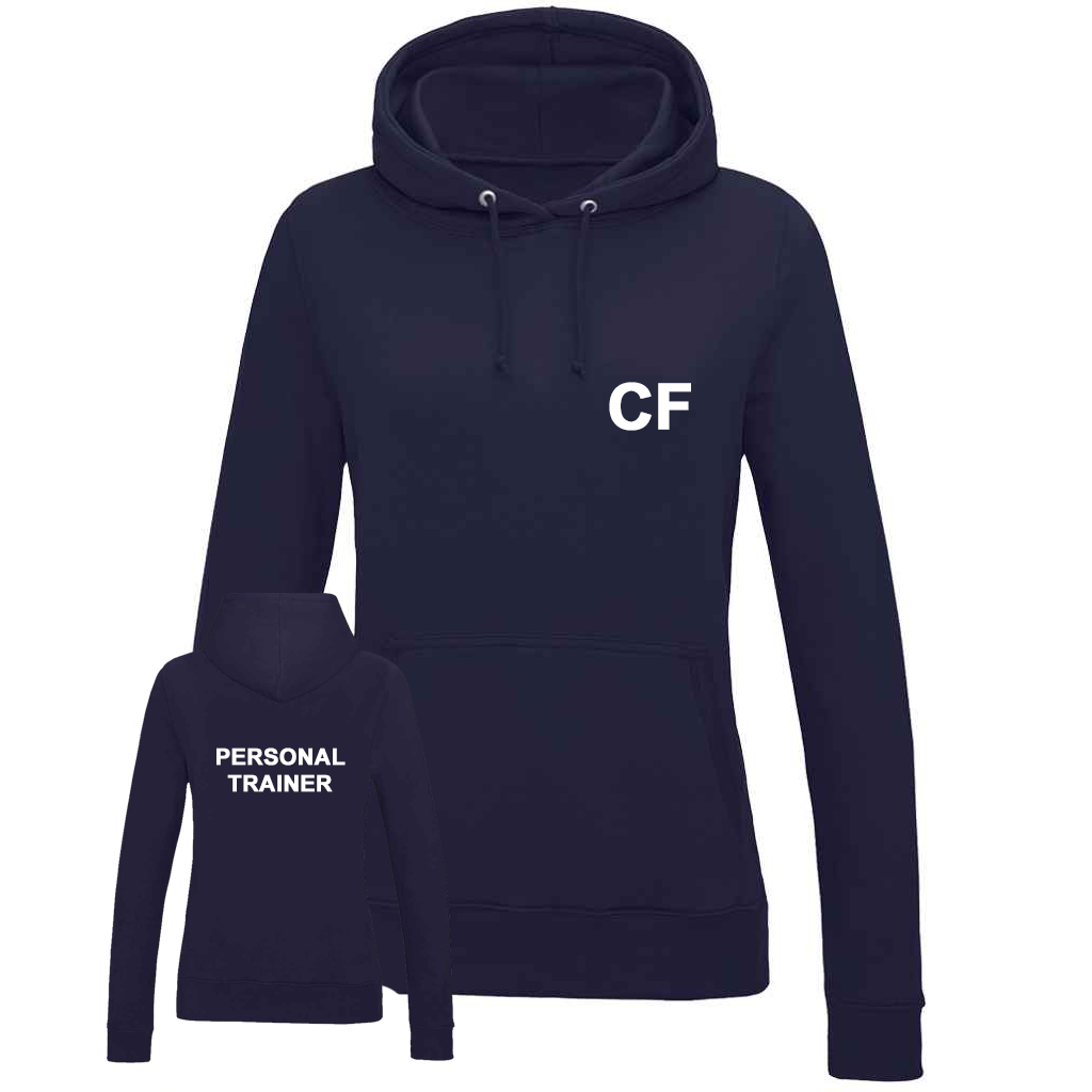 Personal Trainer Hoodie With Initials - Ladies Fit