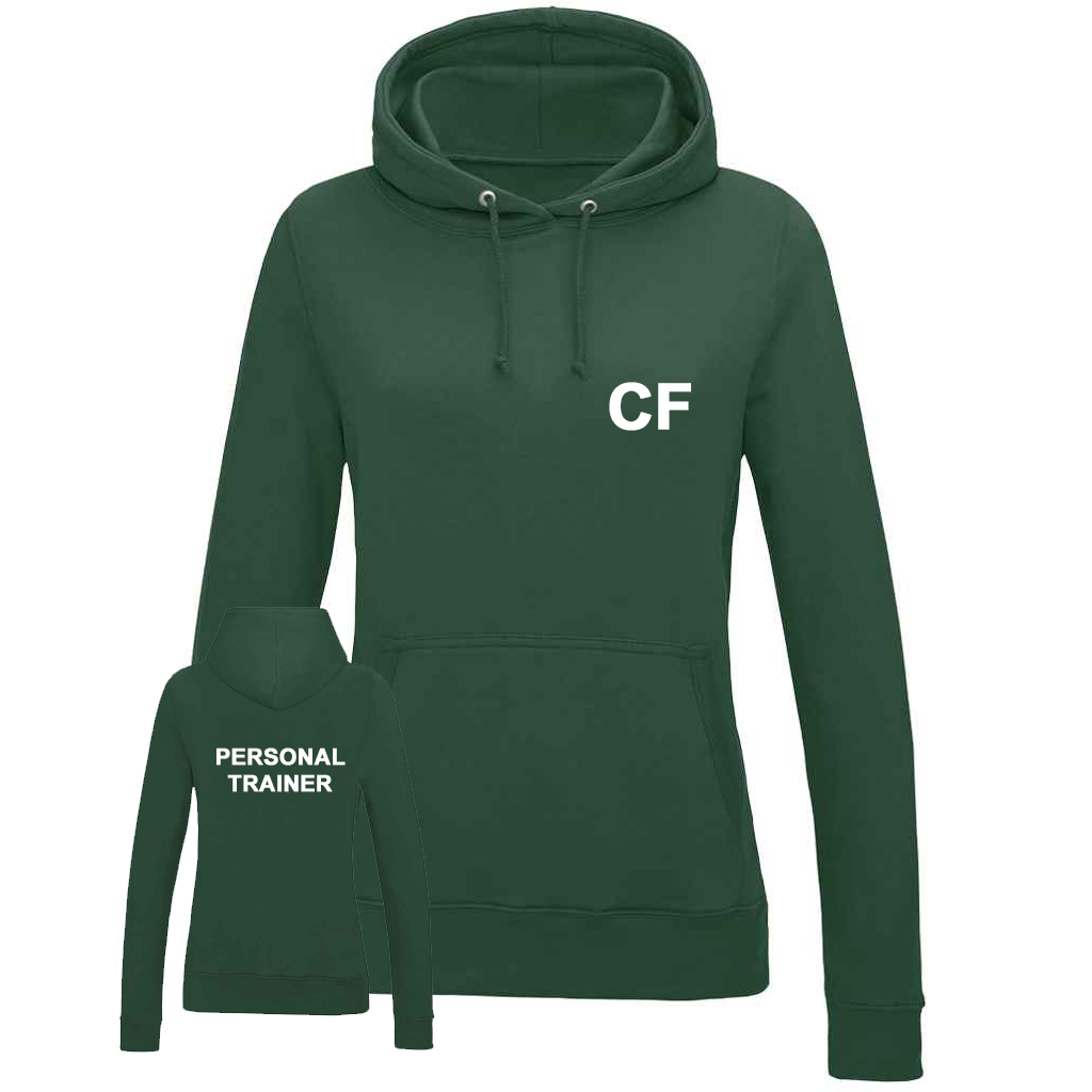 Personal Trainer Hoodie With Initials - Ladies Fit