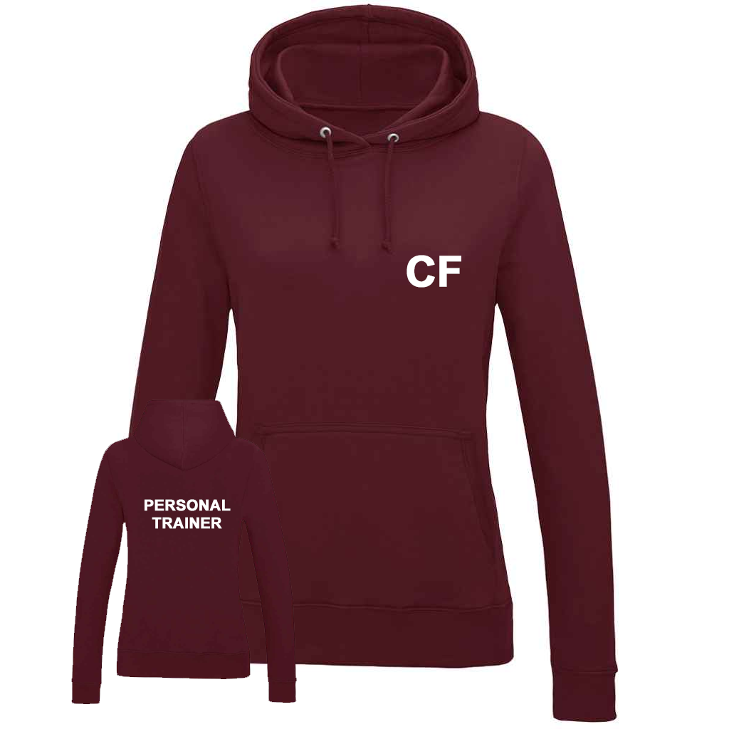 Personal Trainer Hoodie With Initials - Ladies Fit