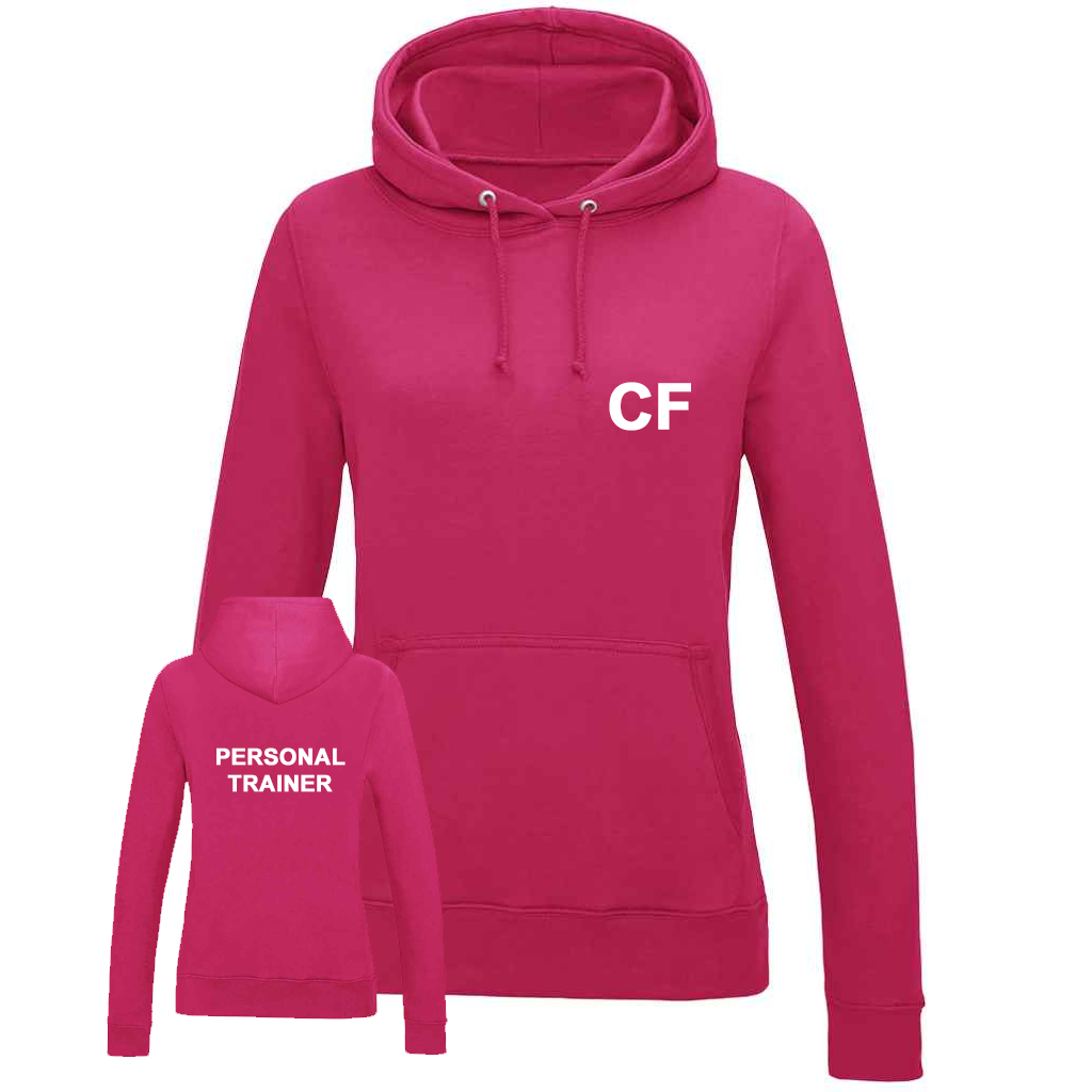 Personal Trainer Hoodie With Initials - Ladies Fit