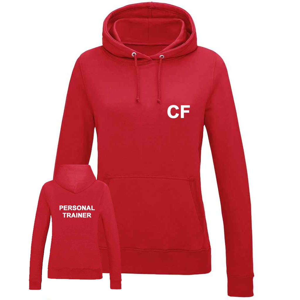 Personal Trainer Hoodie With Initials - Ladies Fit