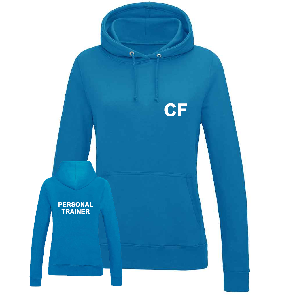 Personal Trainer Hoodie With Initials - Ladies Fit