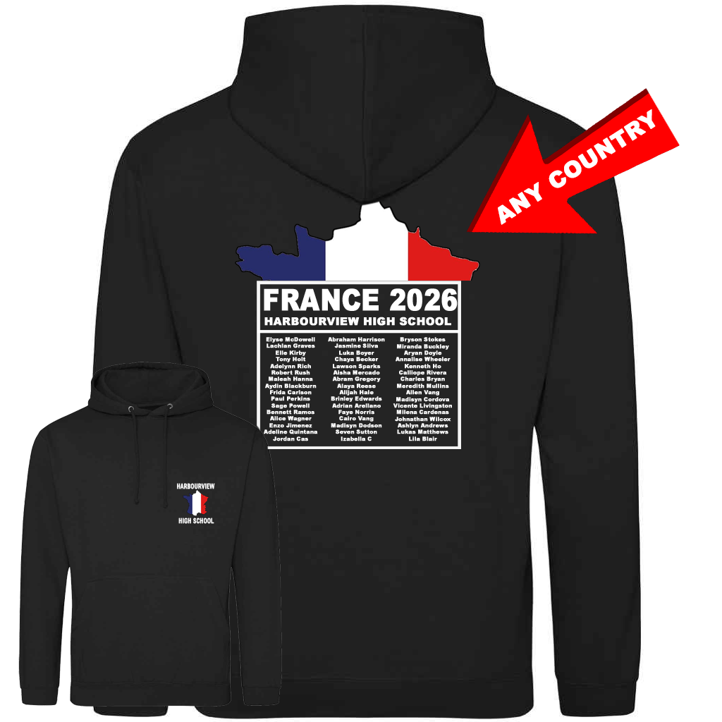 School Trip Colour Flag Hoodie