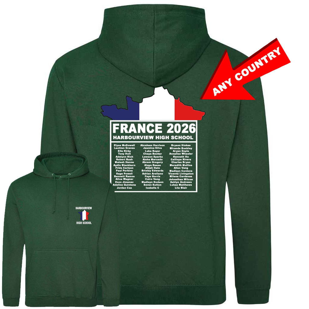 School Trip Colour Flag Hoodie