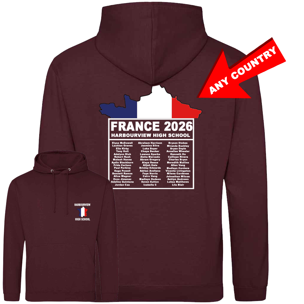 School Trip Colour Flag Hoodie