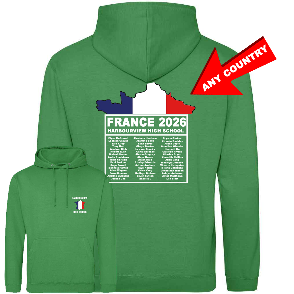 School Trip Colour Flag Hoodie