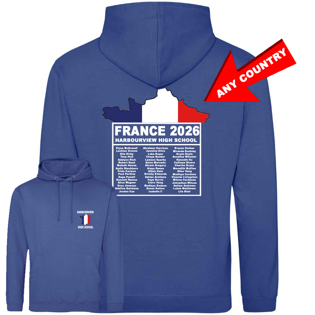 School Trip Colour Flag Hoodie