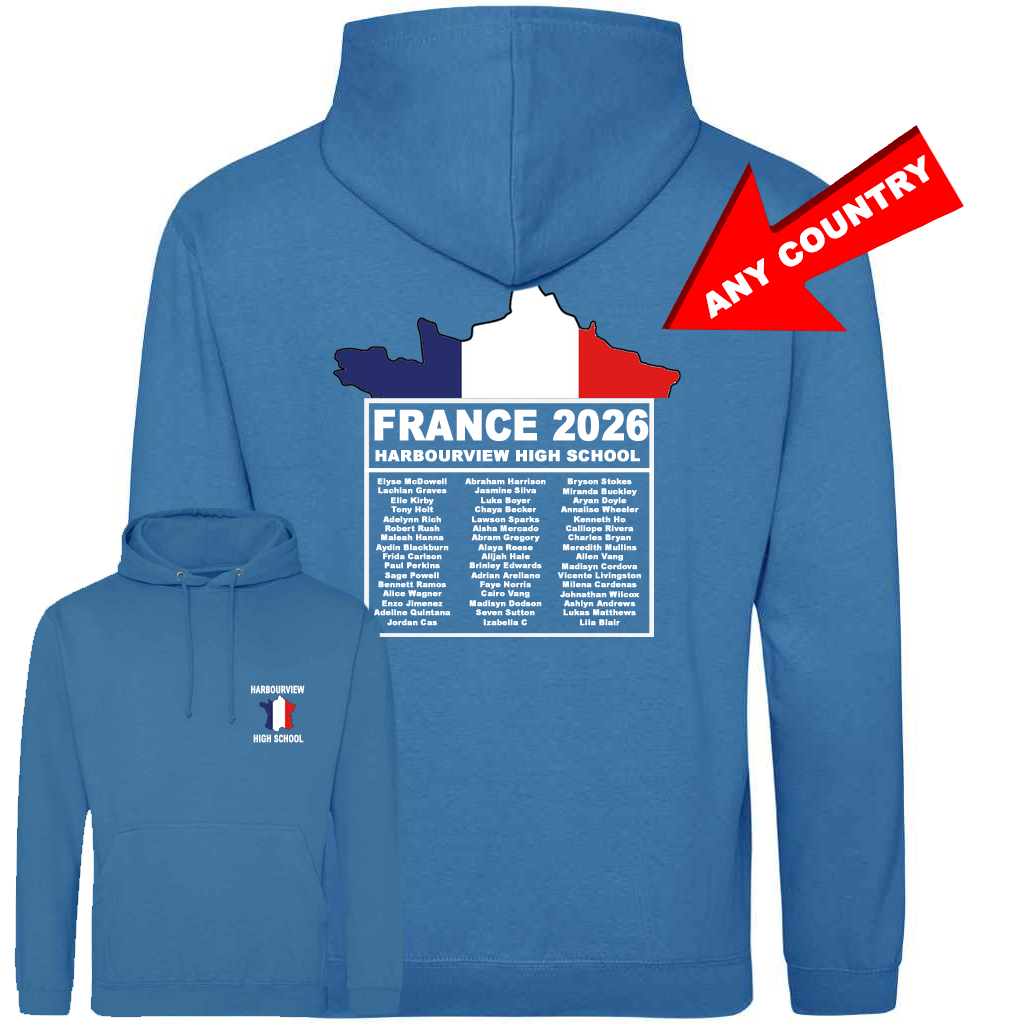 School Trip Colour Flag Hoodie