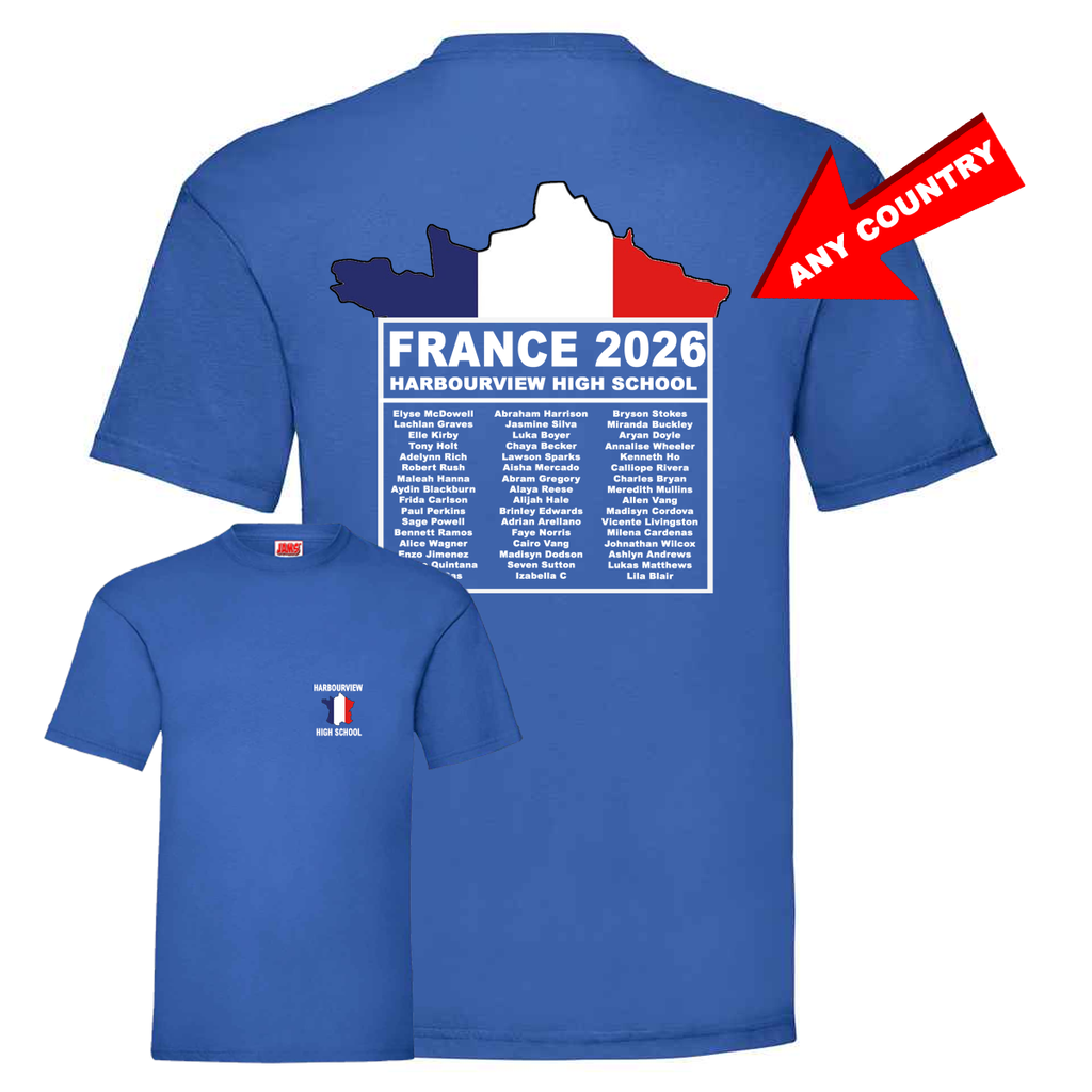 School Trip Colour Flag T Shirt