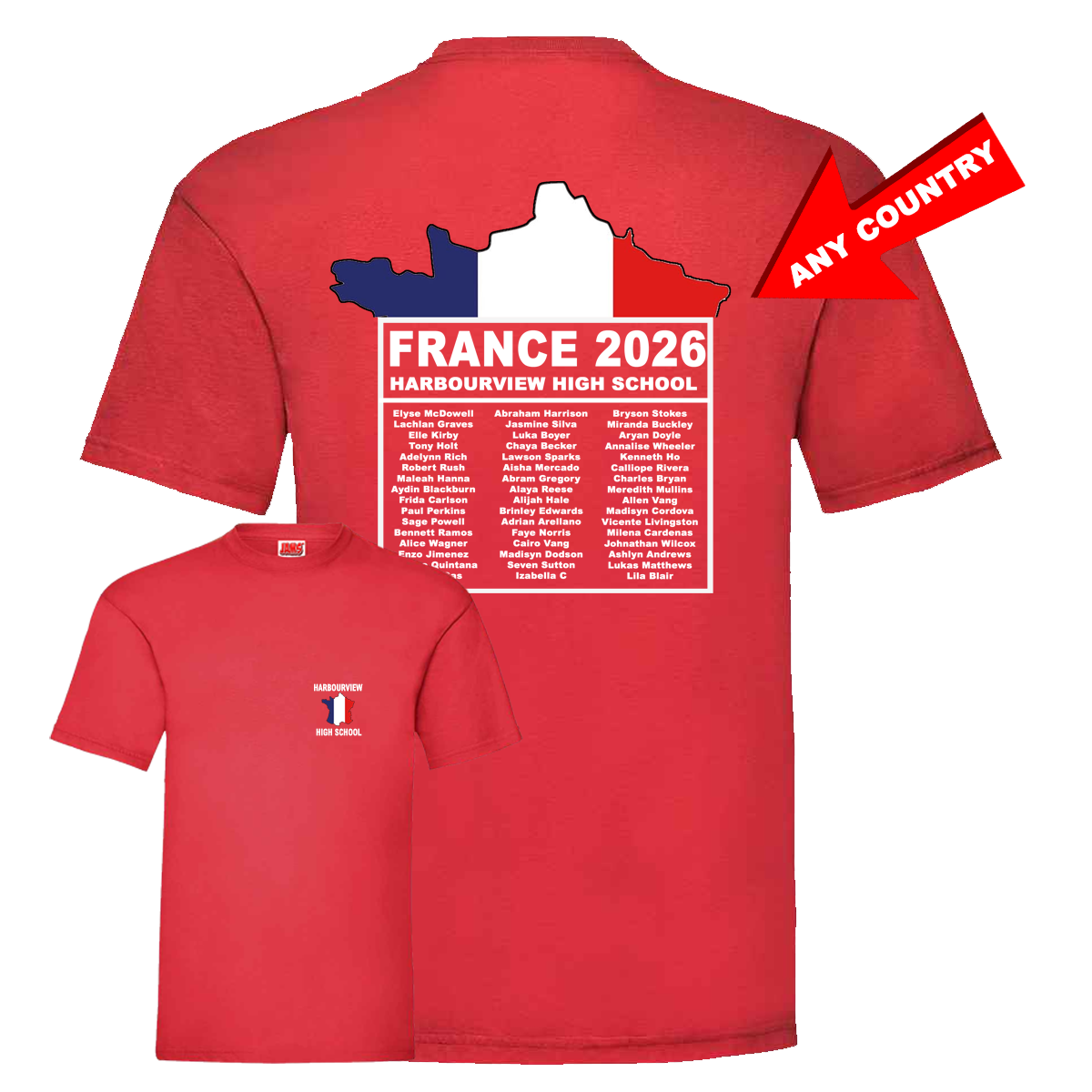 School Trip Colour Flag T Shirt