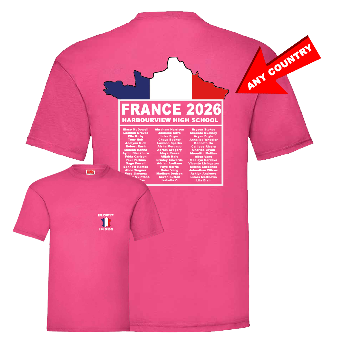 School Trip Colour Flag T Shirt