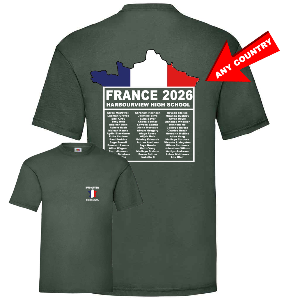 School Trip Colour Flag T Shirt