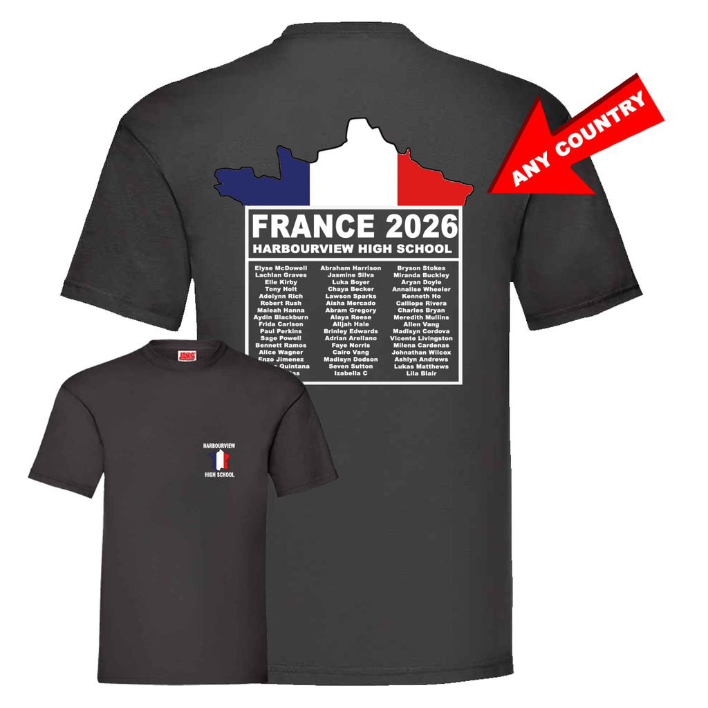 School Trip Colour Flag T Shirt