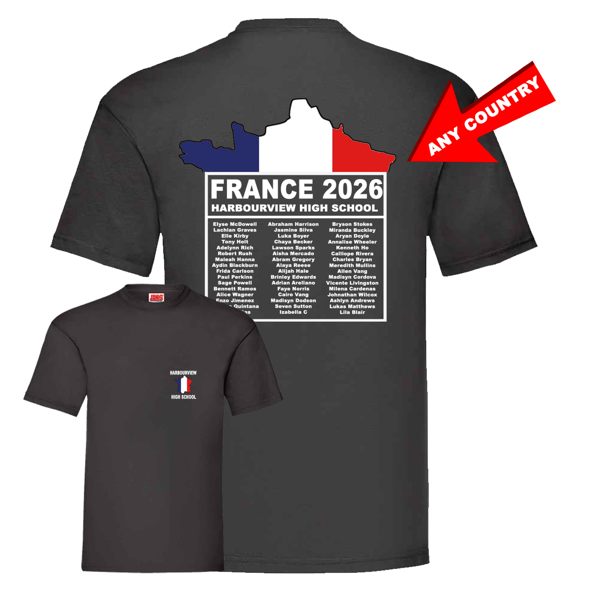 School Trip Colour Flag T Shirt