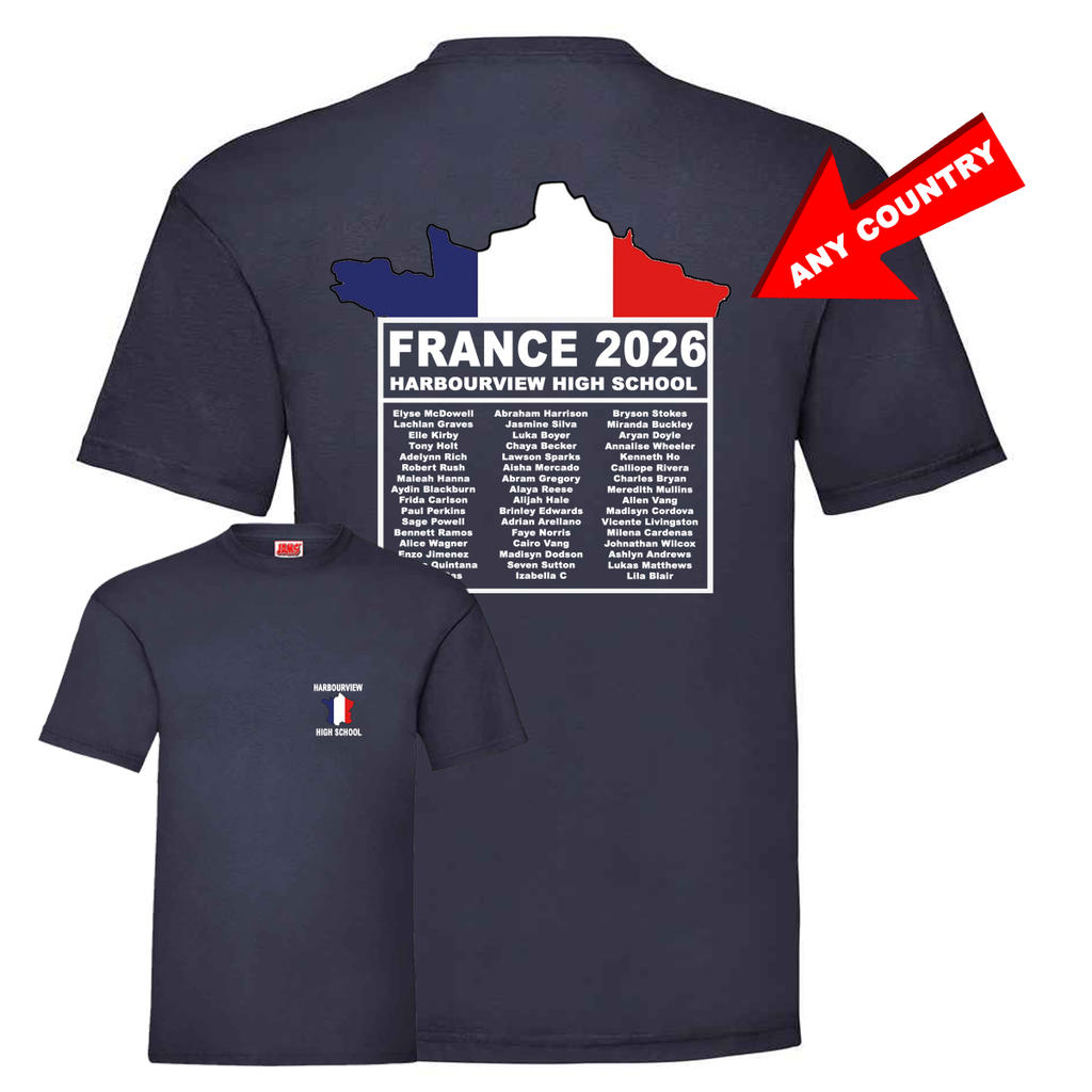 School Trip Colour Flag T Shirt