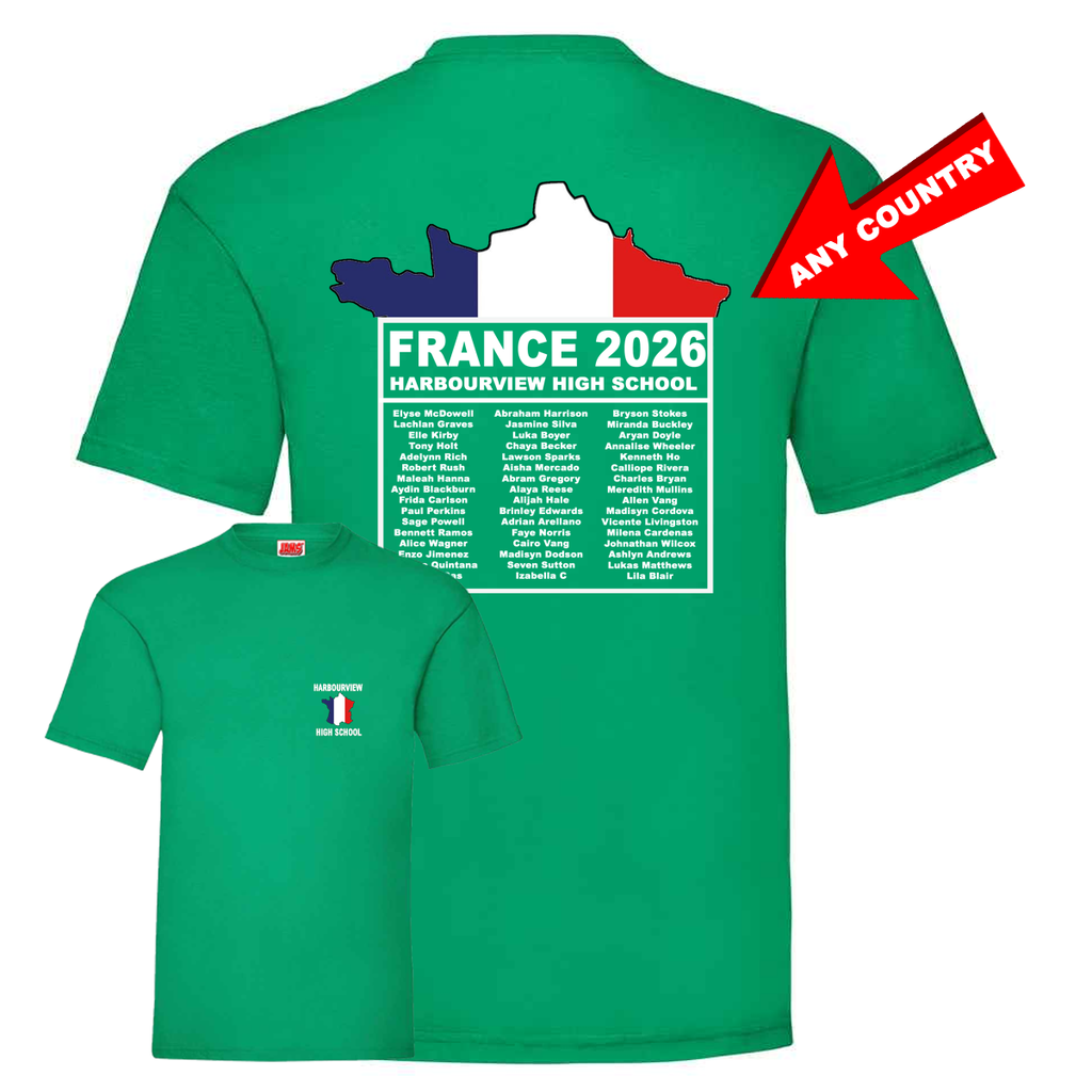School Trip Colour Flag T Shirt