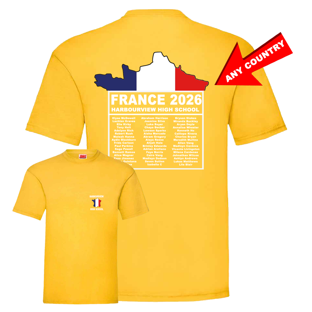 School Trip Colour Flag T Shirt