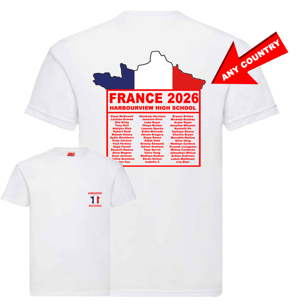 School Trip Colour Flag T Shirt