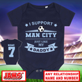Man City Football Baby Grow