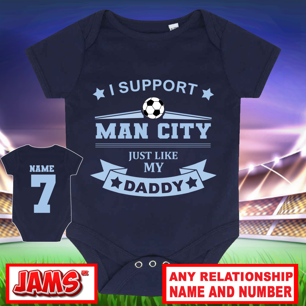 Man City Football Baby Grow