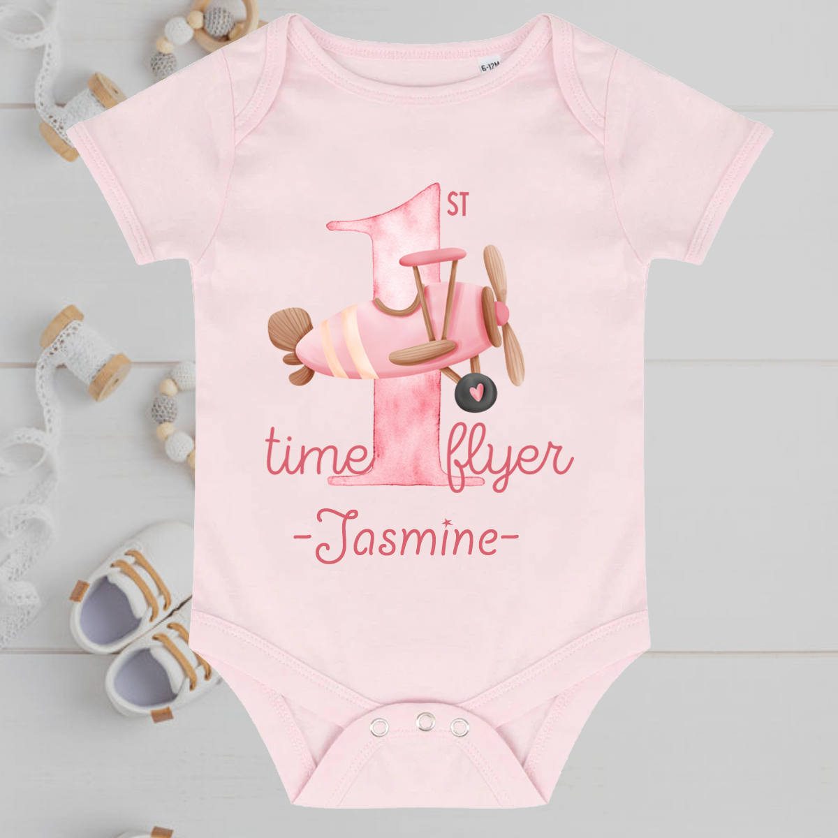 First Time Flyer Baby Grow Girls