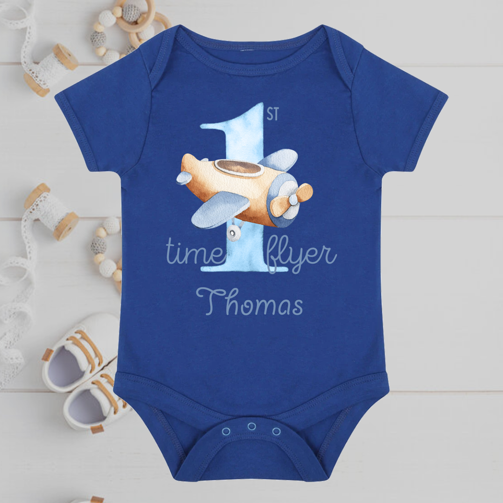 First Time Flyer Baby Grow Boy's