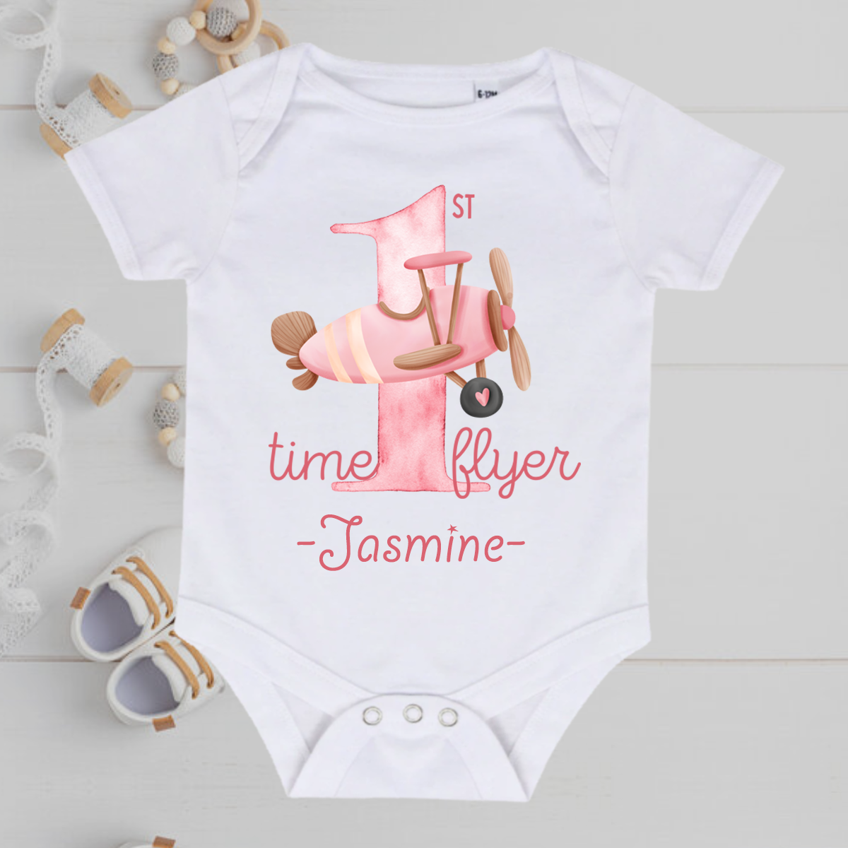 First Time Flyer Baby Grow Girls