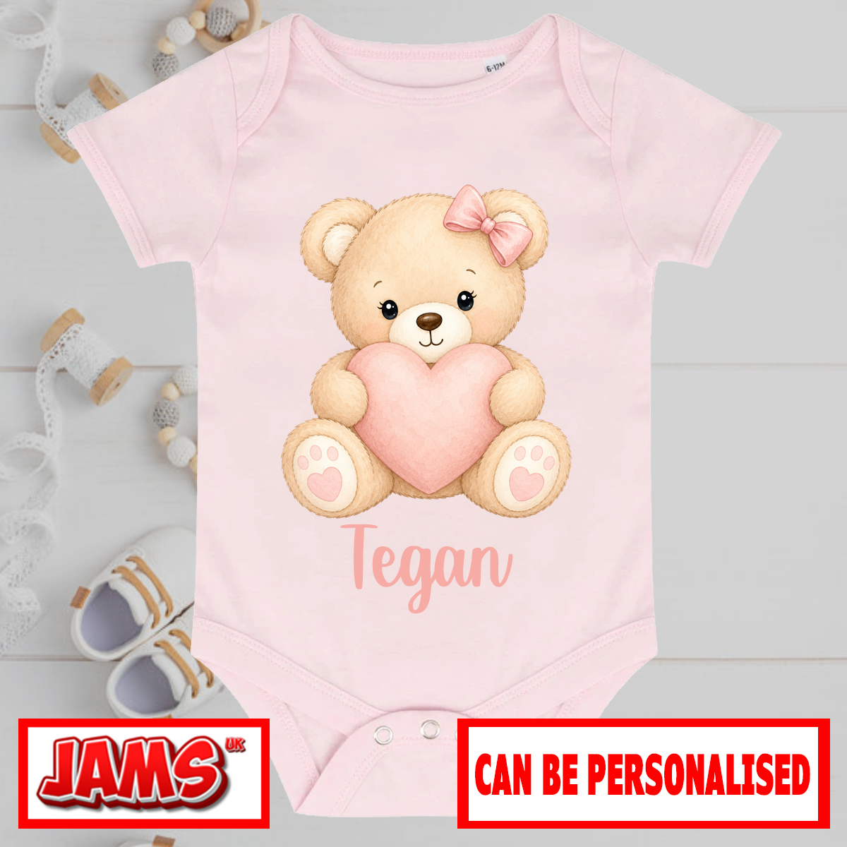 Teddy & Heart Baby Grow