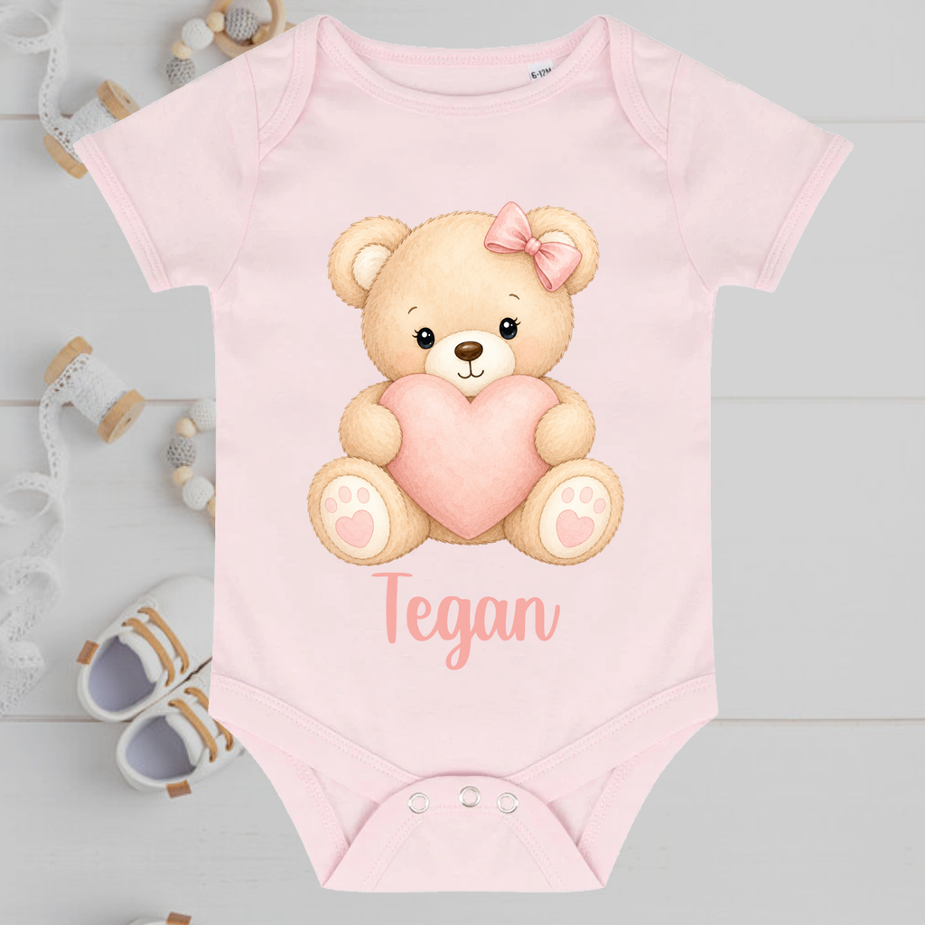 Teddy & Heart Baby Grow