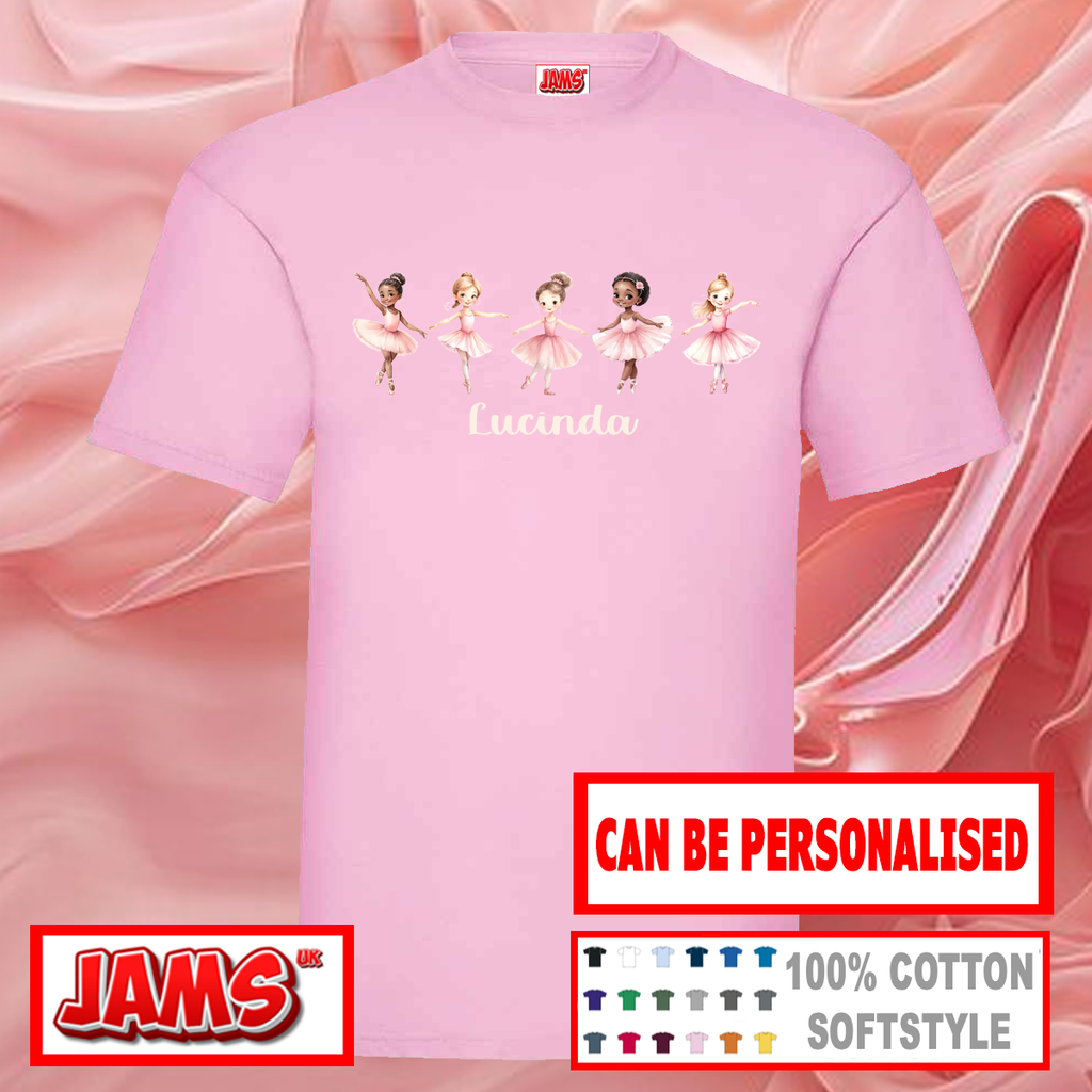 Ballet Babes Ballerina Personalised T Shirt