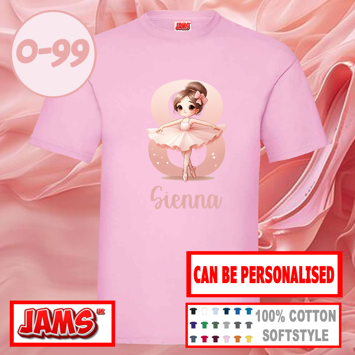 Dance Princess Ballerina Number T Shirt