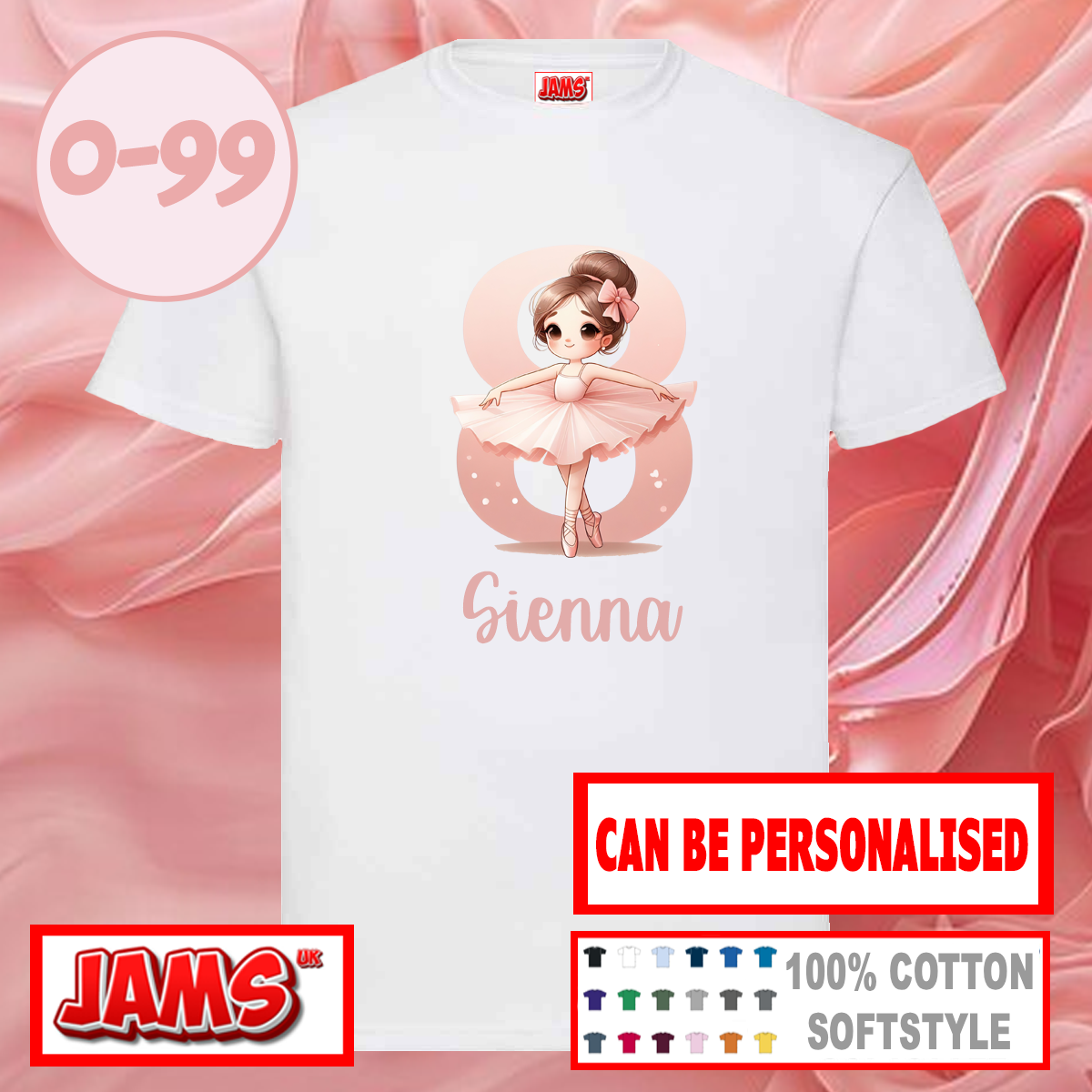 Dance Princess Ballerina Number T Shirt