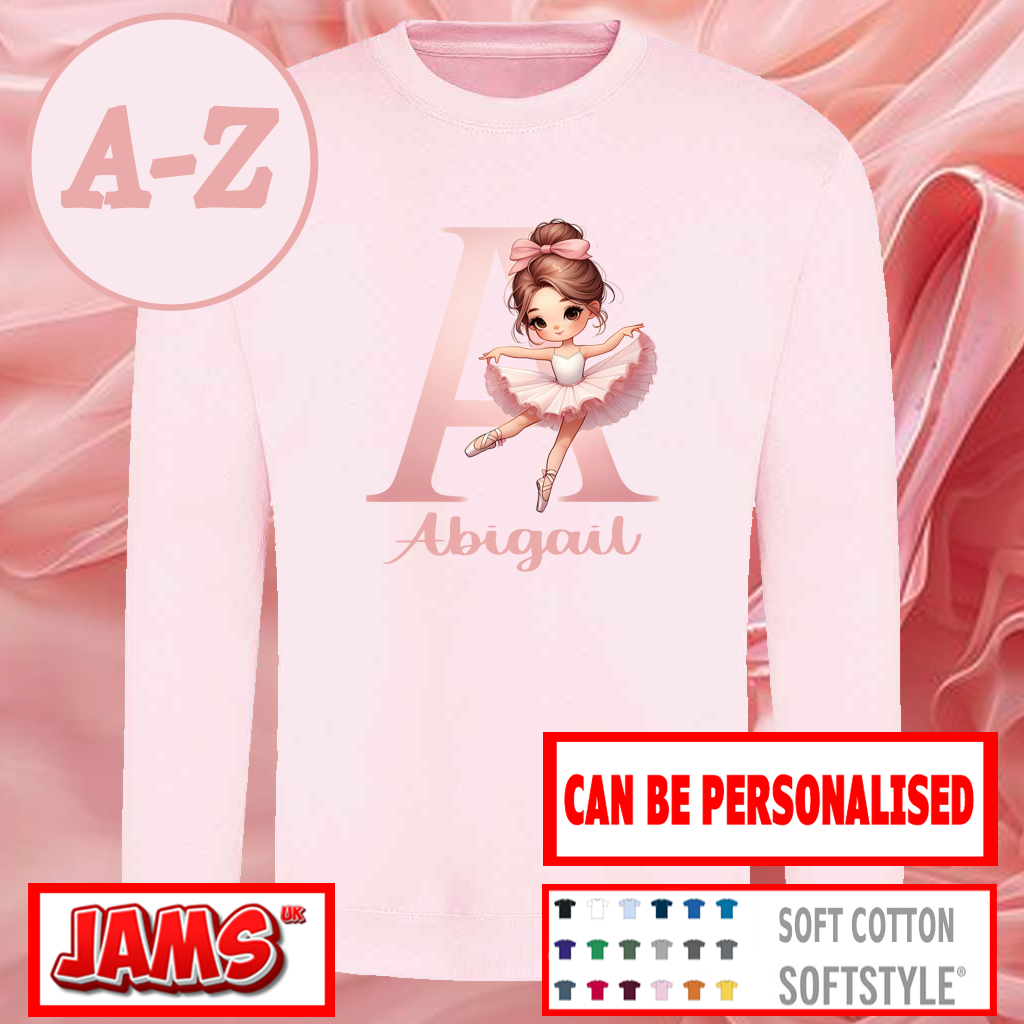Dance Princess Ballerina Letter Sweatshirt