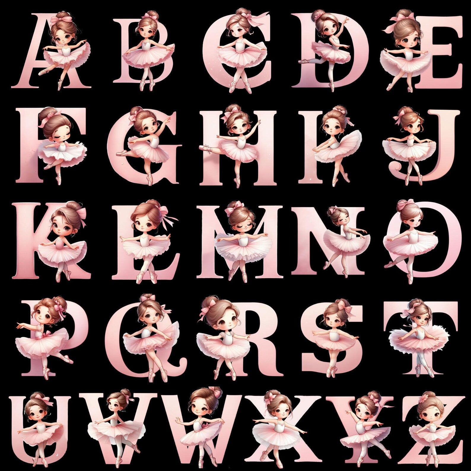 Dance Princess Ballerina Letter T Shirt