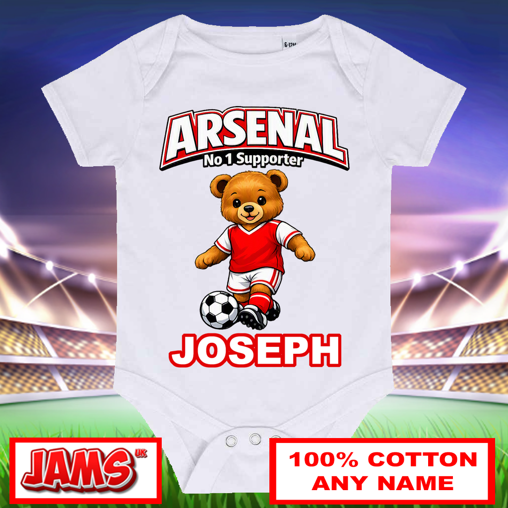 Arsenal No1 Supporter Baby Grow