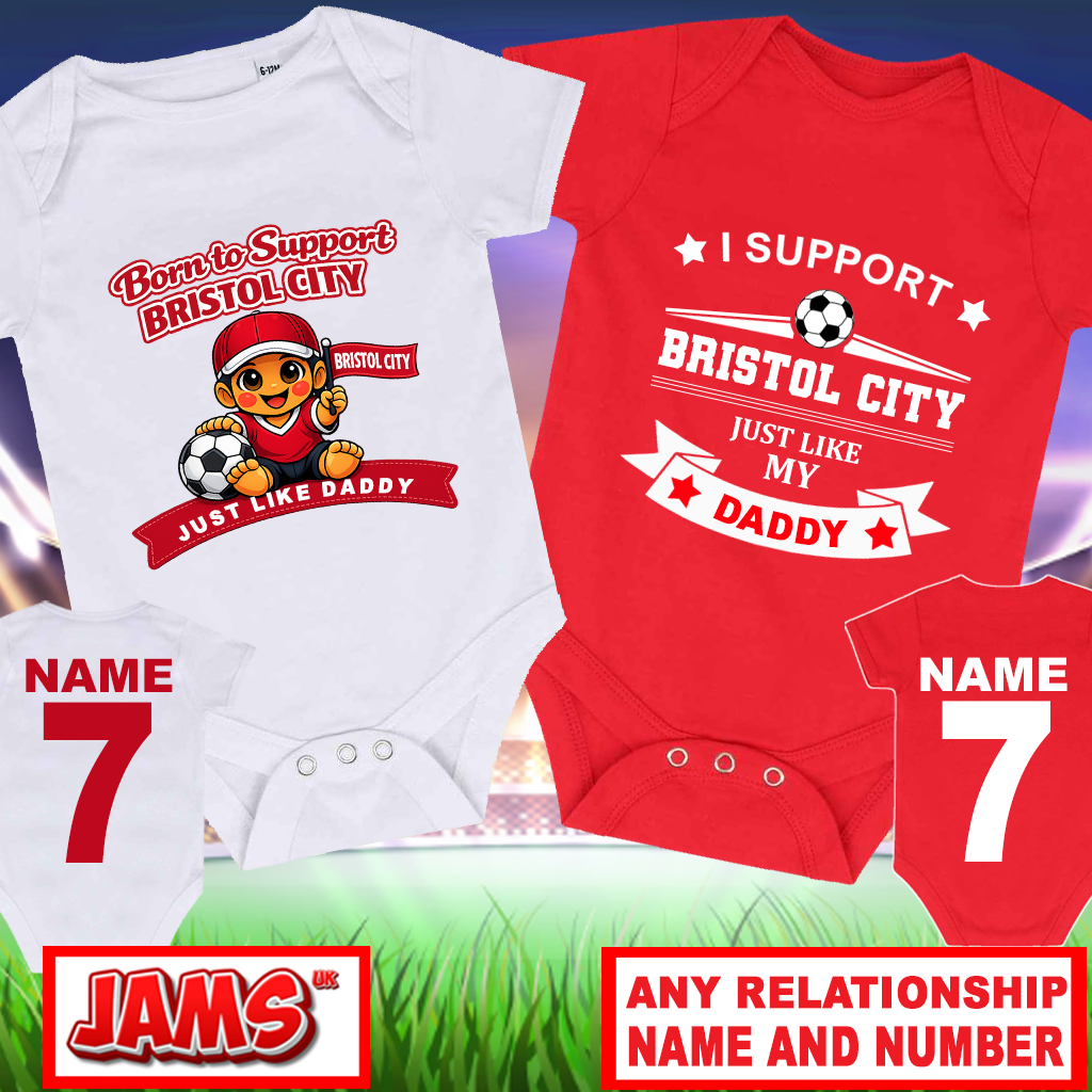 Bristol City Baby Grow - 2 Pack