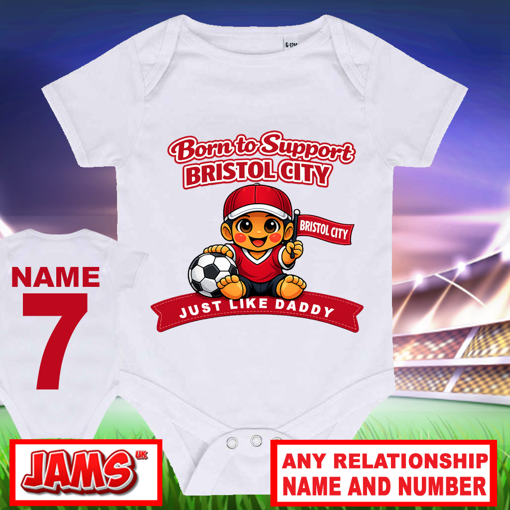 Bristol City Baby Grow - Born To Support