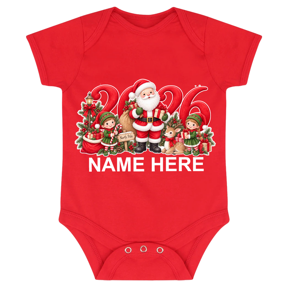 Santa & Elves 2026 Baby Grow