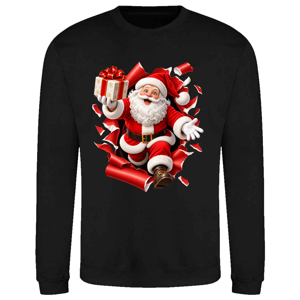 Santa Gift Breakthrough Christmas Sweatshirt