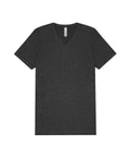 Unisex heather CVC short sleeve v-neck tee