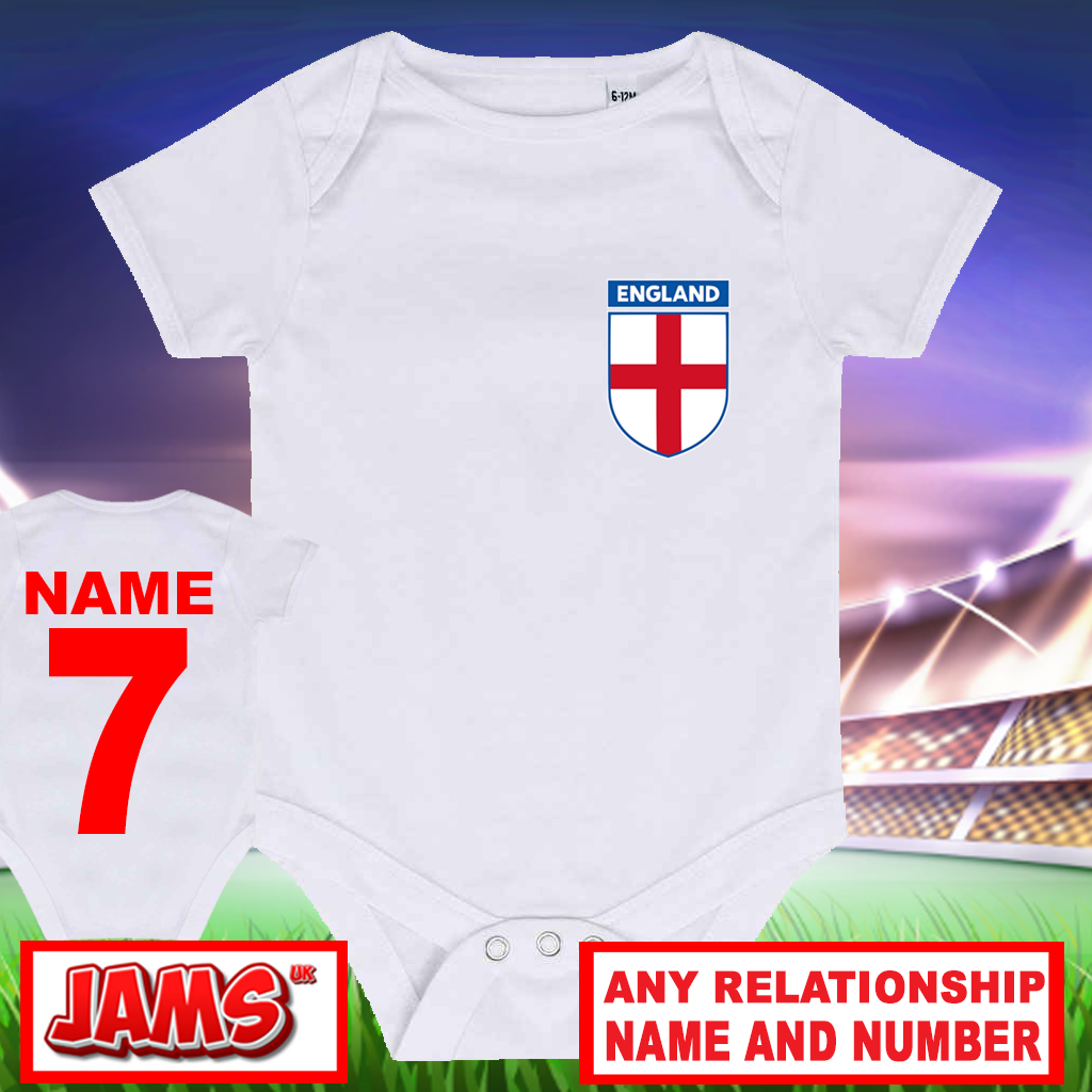 England Crest Baby Grow