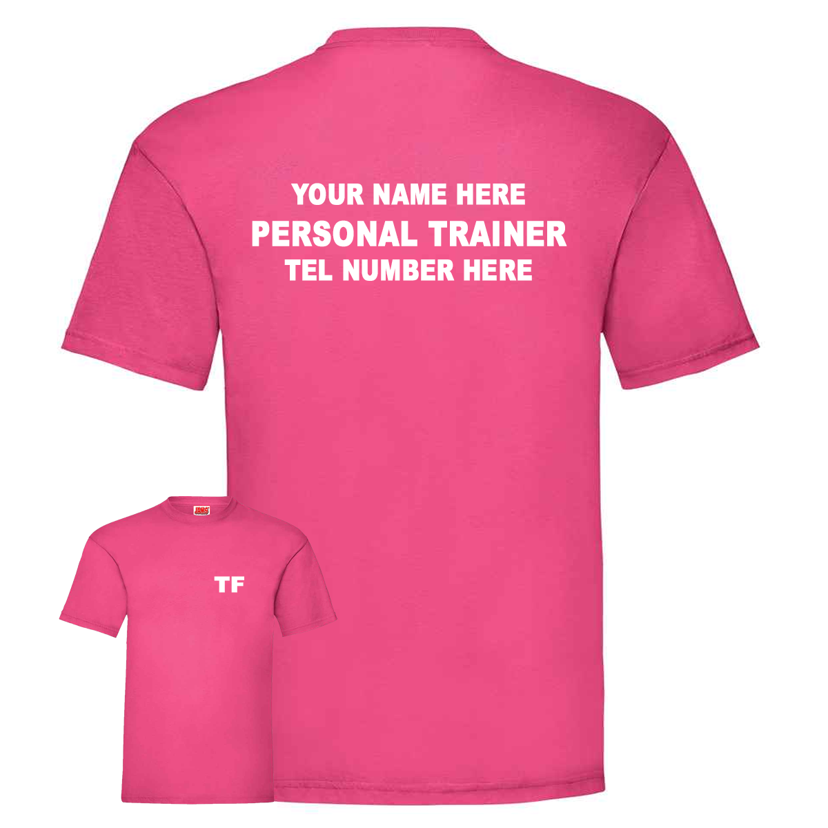 Personal Trainer With Initials, Name & Number - Mens Fit